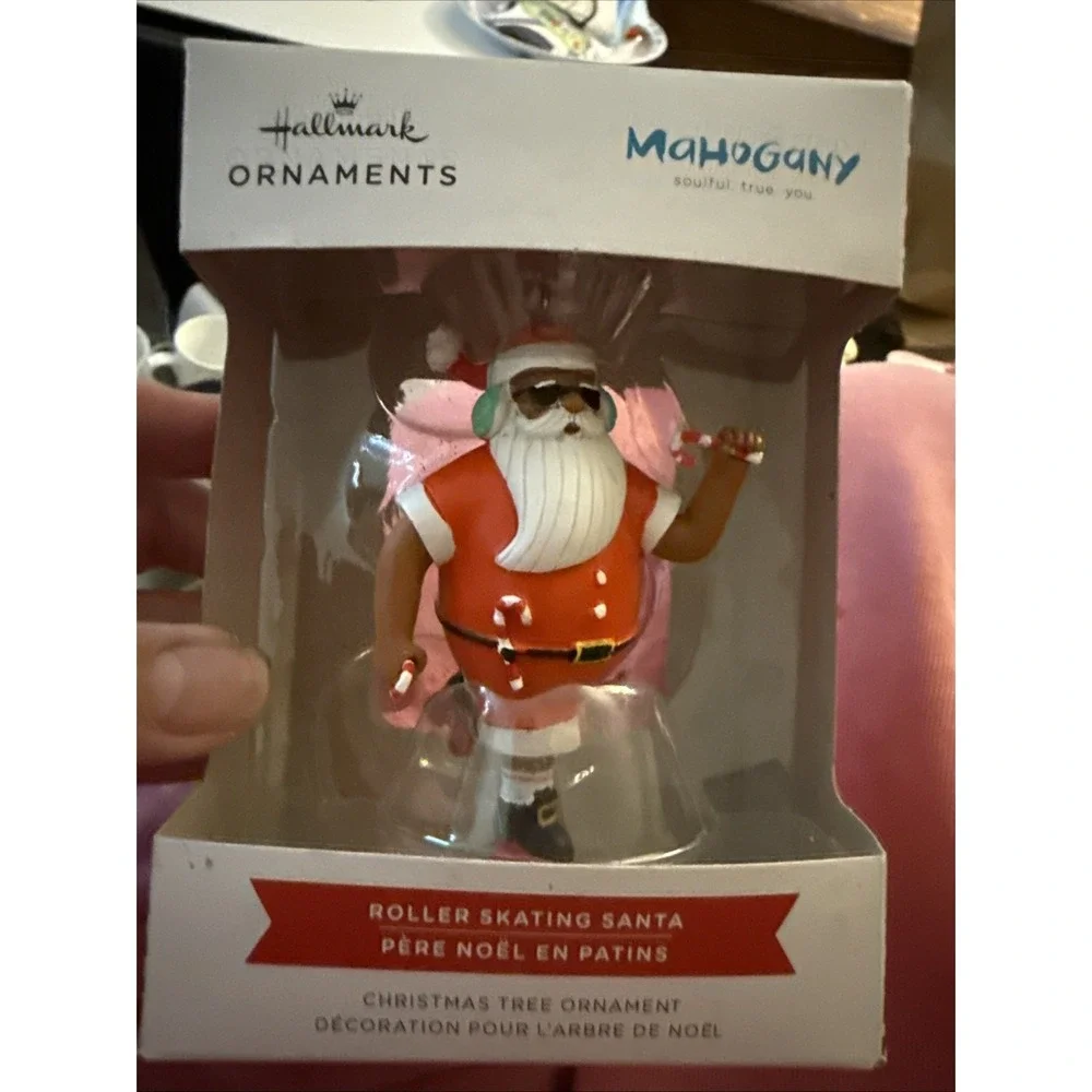 Hallmark Christmas Ornament~Mahogany~Roller Skating Santa~soulful.true.you~New!